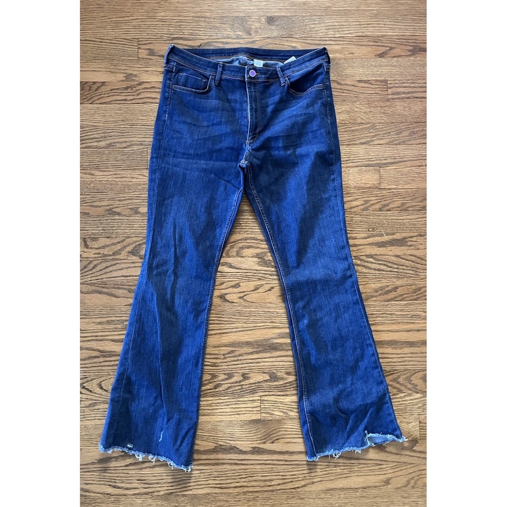 H&M‎ &Denim Mini Flare Womens Blue Jeans Size 12 Regular Waist